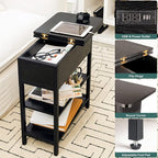 Yoobure End Table with Charging Station, Flip Top Side Table with USB Ports and - Image 4