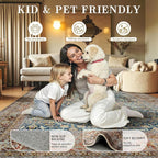 6x9 Area Rugs - Washable Vintage Retro Living Room Rug, Soft Ultra Thin Non - Image 5