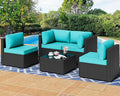 Shintenchi 5 Pieces Outdoor Patio Sectional Sofa Couch, Patio Conversation Sets by Shintenchi%7CFurnitureMadeforRealLife