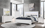 Overstock Global Furniture USA Pompei Metallic White Queen Bed w/LED Light - Image 5