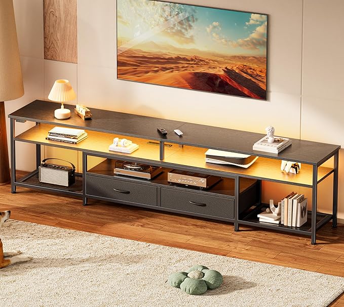 Huuger 79 Inch TV Stand for 85, 90 Inch TV, Entertainment Center by Huuger