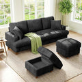 Kidirect 87in U Shaped Couch, Modular Sofa No Tool Assembly, Comfy Sectional by Kidirect
