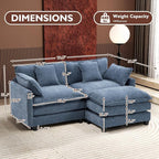 Ihanherry 77" L Shaped Modern Sofa Modular Sectional Cloud Couch - Image 2