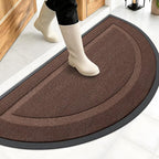 OLANLY Half Circle Front Door Mat Outside 47x23 All-Season Rubber Doormat | by OLANLY
