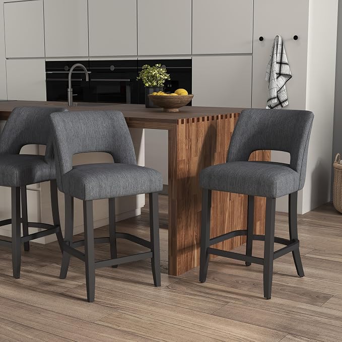 VKNOW Bar Stools Set of 6, Modern Counter Stools - Image 4