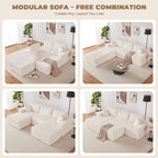 Weture 108” Modular Sectional Couches, Modern Modular U-Shape Sofa - Image 3