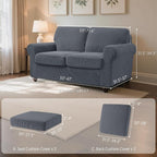 SUBRTEX 5 Piece Stretch Loveseat Slipcover, Couch Cover - Image 3