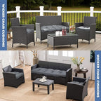 DANGHOOGY Wicker Chair Cushions, Waterproof Outdoor Loveseat Cushions - Image 5