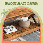 WLIVE Farmhouse Coffee Table for Living Room, 40.1" Rustic Center Table - Image 7