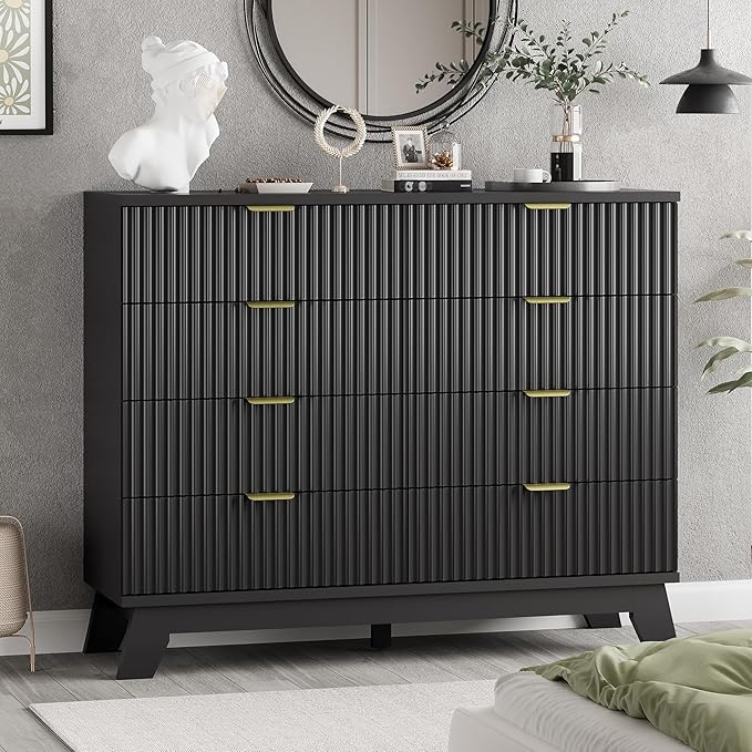Fluted Dresser for Bedroom by Xixini