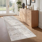 2x5 Rug Runners for Hallways Non Slip, Kitchen Rugs, Taupe | Washable Rugs for - Image 5