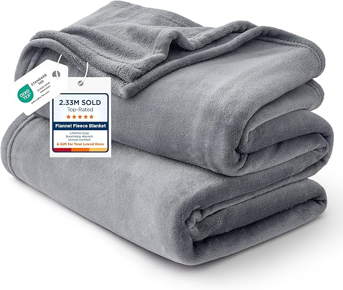 Bedsure GentleSoft Fleece Bed Blankets Full Size Grey by Unknown