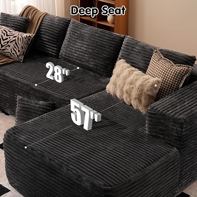 ovios 104" Cloud Boneless Couch - Image 3