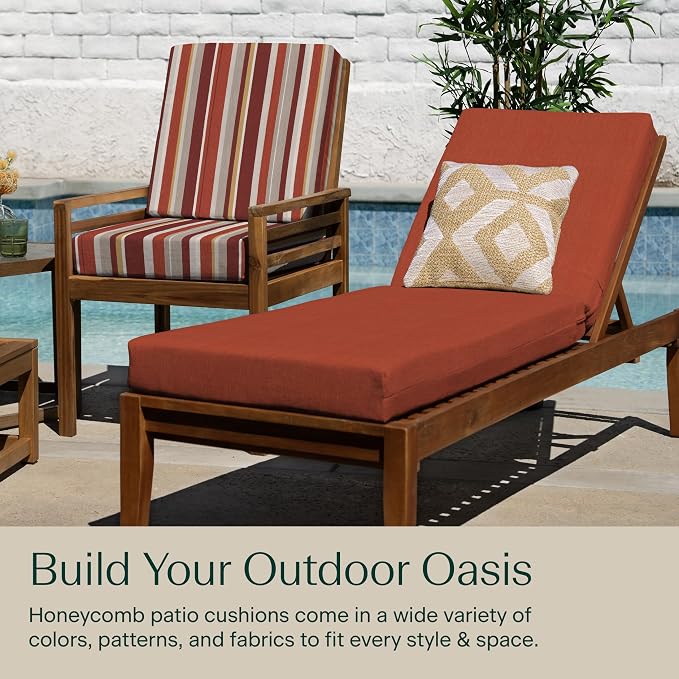 Honeycomb Outdoor Chaise Lounge Cushion - Image 4