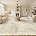 Soalmost 10x14 Area Rugs for Living Room Washable Rug Non-Slip Beige | Large by Soalmost