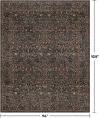 Vintage Washable Dark Brown Rugs - Image 2
