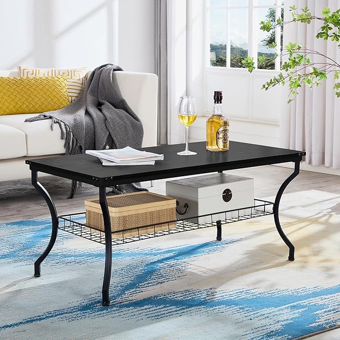VECELO 3 Pieces Living Room Table Sets, Coffee and End Tables - Image 4