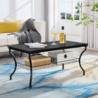 VECELO 3 Pieces Living Room Table Sets, Coffee and End Tables - Image 4