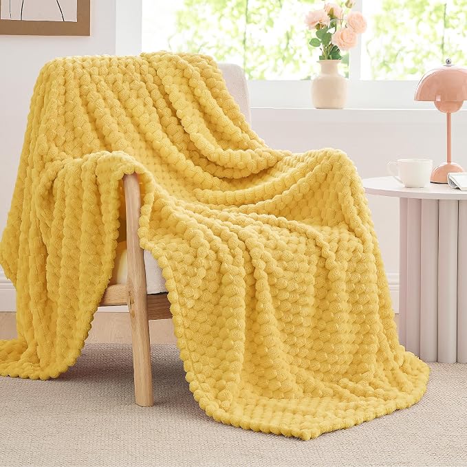 BEDELITE Yellow Throw Blanket for Couch, Soft Cozy Gifts for Women, 50 * 60 | - Image 8