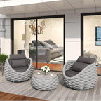 TWT Outdoor Patio Furniture Set 6 Pieces Aluminum Sectional Sofa, Metal Patio - Image 9