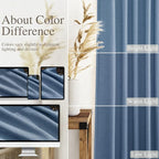 Stone Blue Linen Curtains 84 Inches Long - Image 5