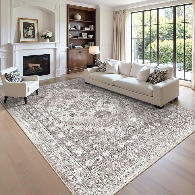 8x12 Area Rugs for Living Room, Large Washable Rug, Dining Room, Low Pile - Image 4