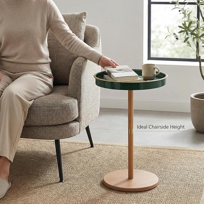 Gesodant Boho Single Leg Round Side Table - Image 2