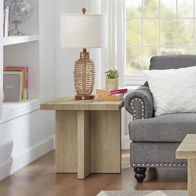 Roundhill Furniture Mchome 3-Piece Coffee Table Set, Coffee Table and Two End - Image 5