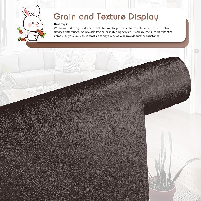 KING MOUNTAIN Leather Repair Patch, 16 x 60 Inches self Adhesive Leather Repair - Image 2