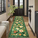 DUKINO 2.6x10 Hallway Runner Rug Washable Kitchen Rugs Non Slip Dark Green | - Image 7