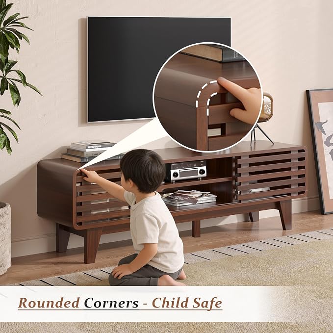 Luoxiao 55" Mid Century Modern TV Stand - Image 5