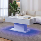 White Modern Coffee Table with Hidden Storage by Kurufurt