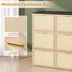 VINGLI Twin Size Rattan Murphy Bed - Image 6