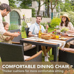 Devoko Dining 7 PCS Furniture, Patio Conversation Set - Image 7