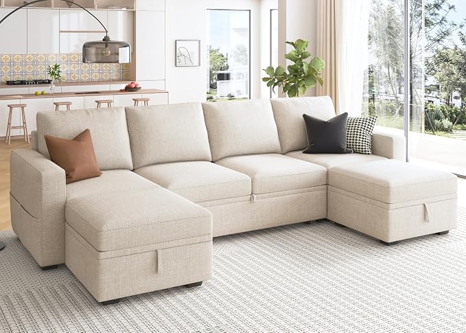 HONBAY Modular Sectional Sleeper Sofa Bed, Sectional Couch - Image 7