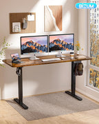 BIZUM Electric Standing Desk 63 x 24 Inch Computer Desk-Gaming Desk Rustic - Image 2