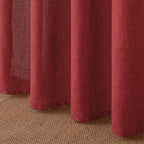 YoungsTex Burgundy Red Linen Curtains 80 Inch Length - Image 7