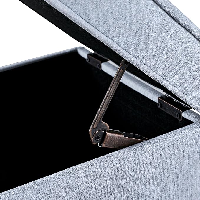 Adeco 17.5 inch Square Storage Ottoman - Image 7