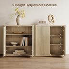 SICOTAS Buffet Cabinet with Storage Sideboard Accent Modern Credenza with Doors - Image 5