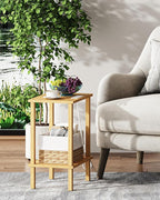 TUTOTAK End Table with Charging Station, Small Side Table with Outlets - Image 9