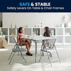 Flash Furniture Mindy Kids 5-Piece Folding Square Table and Chairs Set - Image 10