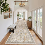 Madane Hallway Runner Rug 2'6''x16' Kitchen Runners Vintage, Entryway and - Image 3