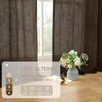 Linen Semi Sheer Curtains 48 Inch - Image 4
