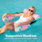 SLOOSH Inflatable Pool Floats Adult, 2 Packs Floating Lounge Chairs, Blow up - Image 5