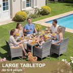 Devoko Dining 7 PCS Furniture, Patio Conversation Set - Image 2