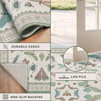 7x9 Green Butterfly Rugs for Kids Bedroom - Image 5