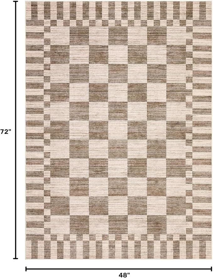 GarveeHome Checkered Rug 4x6 Area Rugs - Image 2