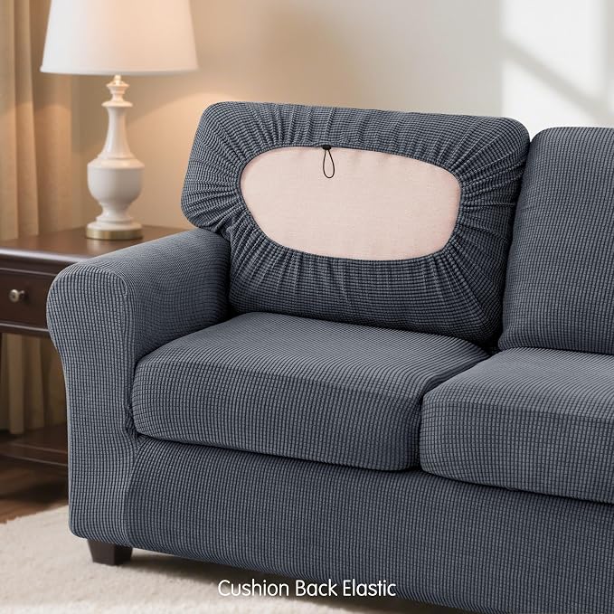 SUBRTEX 5 Piece Stretch Loveseat Slipcover, Couch Cover - Image 7