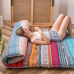 MAXYOYO Bohemian Retro Floor Mattress Vintage Floral Japanese Futon Mattress - Image 6