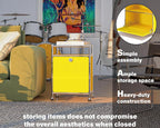 Matte Storage Cart with Flap Door, Large Capacity Storage Cart with Detachable - Image 3